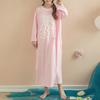 Comfortable Cotton Loose Long Sleeve Nightgown Breathable Casual Nightdress For Women