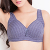 Comfortable Cotton Soft Wireless Printing Lightly Lined Breathable Gather Bras