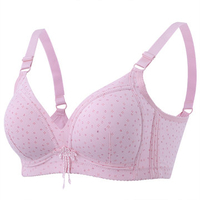 Comfortable No Rims Printing Adjustable Bras Breathable Soft Gather Bra