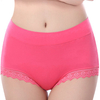 Comfortable Seamfree Soft Modal Lace-trim High Waist Panties For Women