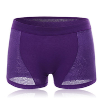 Comfortable Soft Breathable Hip-Lifting Stretchy Boyshorts Mid Waist Underwear For Women