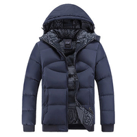 Comfortable Waterproof Detachable Hood Thicken Warm Padded Jacket for Men
