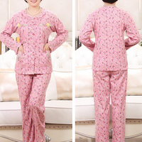 Comfy Cotton Floral Printed Long Sleeve Casual Sleepwear Sets For Women