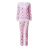 Comfy Flannel Printing Long Sleeve Thick Coral Velvet Sleepwear Sets For Women