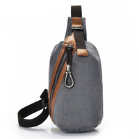 Contracted Canvas Chest Bag Vintage Patchwork Crossbody Bag Shoulder Bag For Men