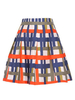 Contrast Check Plaid Check Preppy Style Women High Waist Mini Skirt