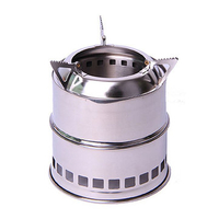 Cooking Stove Stainless Steel Lightweight Wood Stove Solidified Alcohol Stove Outdoor Cooking Picnic