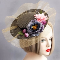 Cosplay Hair Clip Retro Elegant Cotton Flower Lace Hair Clip Hat