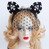 Cosplay Retro Headband Vintage Cat Ear Cotton Lace Veil Headwear