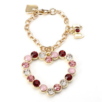 Cosplay Rhinestone Pendant Heart Moon Rhinestone Bow-Knot Bag Keychain