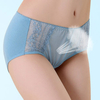 Cosy Breathable Soft Stretchy Embroidered Mid Waist Panties For Women