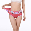 Cosy Seamless Breathable Modal Printing Panties Mid Waist Briefs For Women