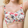 Cosy Soft Lace-trim Floral Wireless Cotton Breathable Yoga Bra