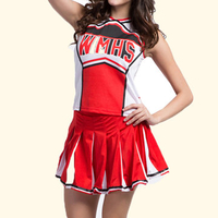 Cosy Stretchy Letter Printing Baseball Cheerleading Games Skirts Costume For Women