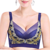 Cotton 3D Embroidered Mesh V Push Up Underwire Balcony Bras