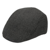 Cotton Blend Earmuff Beret Cap Black Stripe Casual Men