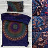 Cotton Bohemian Mandala Hippie Bedding Quilt Queen Size Duvet Cover Pillowcases Set Decor