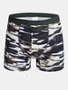 Cotton Camo Compression Printing Front Rise Opening Mid Waist U Shaped Boxers for Men