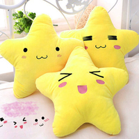 Cotton Cartoon Star Expression Shape Throw Pillow Plush Sofa Bed Car Office Cushion