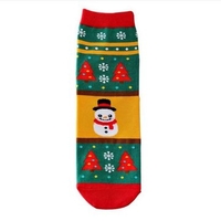 Cotton Christmas Socks Cute Cartoon Edelweiss Deer Snowman Bear Gift Winter Warm Socks
