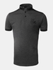 Cotton Embroidery Casual Tops Stand Collar Short Sleeve T-Shirt for Men