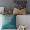 Cotton Linen Flower Pattern Pillow Case Home Office Car Cushion Cover
