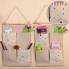 Cotton Linen Wall Hanging Storage Bag Bedroom Sundries Arranged Sofa Bedding Accessory
