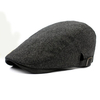 Cotton Male Simple Striped Beret Hat Casual Forward Cap