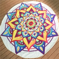 Cotton Printed Round Beach Towels Sunscreen Shawl Scarves