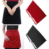 Cotton Short Half Waist Apron Home Kitchen Aprons With Pockets