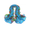 Country Style Floral Long Voile Scarf Shawl Oversized Beach Towel