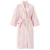 Cozy Cotton Bathrobe Long Sleeve Solid Color Cardigan Bathrobe Sleepwear For Adults