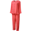 Cozy Embroidery Front Button Sleepwear Sets Long Sleeve Pajamas For Women