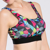 Cozy Geometric Printed Shockproof Wireless Hollow Back Full Coverage Yoga Sports Bra