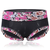 Cozy Milk Silk Mid Waist Floral Printing Panties Breathable Hips Up Underwear For Women