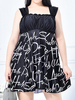 Cozy Plus Size Cute Bathing Suit Letters Printing Boysuit Swimdresses