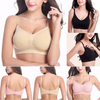 Cozy Seamless Front Button Nursing Bras Wireless Adjustable Gather Breast-feed Bra
