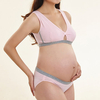 Cozy Soft Wireless Front Button Keyhole Deep Plunge Breathable Nursing Bra Sets