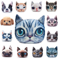 Creative 3D Dog Cat Throw Pillows Plush