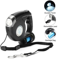 Creative 4.5 Meters Retractable Pet Dog Leads Pet Dragline Leash With Flashlight