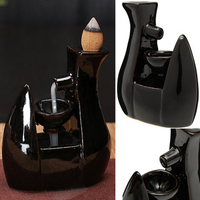 Creative Ceramic Teapot Bowl Backflow Incense Burner Holder Home Decorative Crafts Ornaments