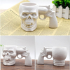 Creative Ceramics White Skull Pistol Cup Custom Gift Cup Crystal Coffee Cup Mug
