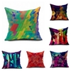Creative Colorful Feometric Figure Pattern Pillow Case Decorative Cotton Linen Cushion Cover