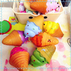 Creative Colorful Squishy Ice Cream Shape Cellphone Bag Straps with Fragrance Decoration
