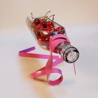Creative Craft Suspension Bottle Desktop Decoration with Ribbon