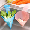 Creative Detachable with Sucker Triangular Drape Basket Drain Basket Garbage Storage Box