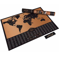 Creative Expeditionary Scratch World Map Scatcher Map Cylinder Packing Gift