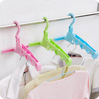 Creative Folding Multifunction Clothes Hanger Hook Wall Hanging Five Hole Drying Rack