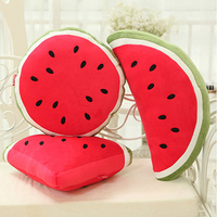 Creative Fruit Watermelon Triangle Semicircle Round Throw Pillow Plush Sofa Car Office Back Cushion