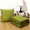 Creative Multifunction Cotton Linen Bedding Pillow Blanket Solid Color Travel Office Rest Blanket